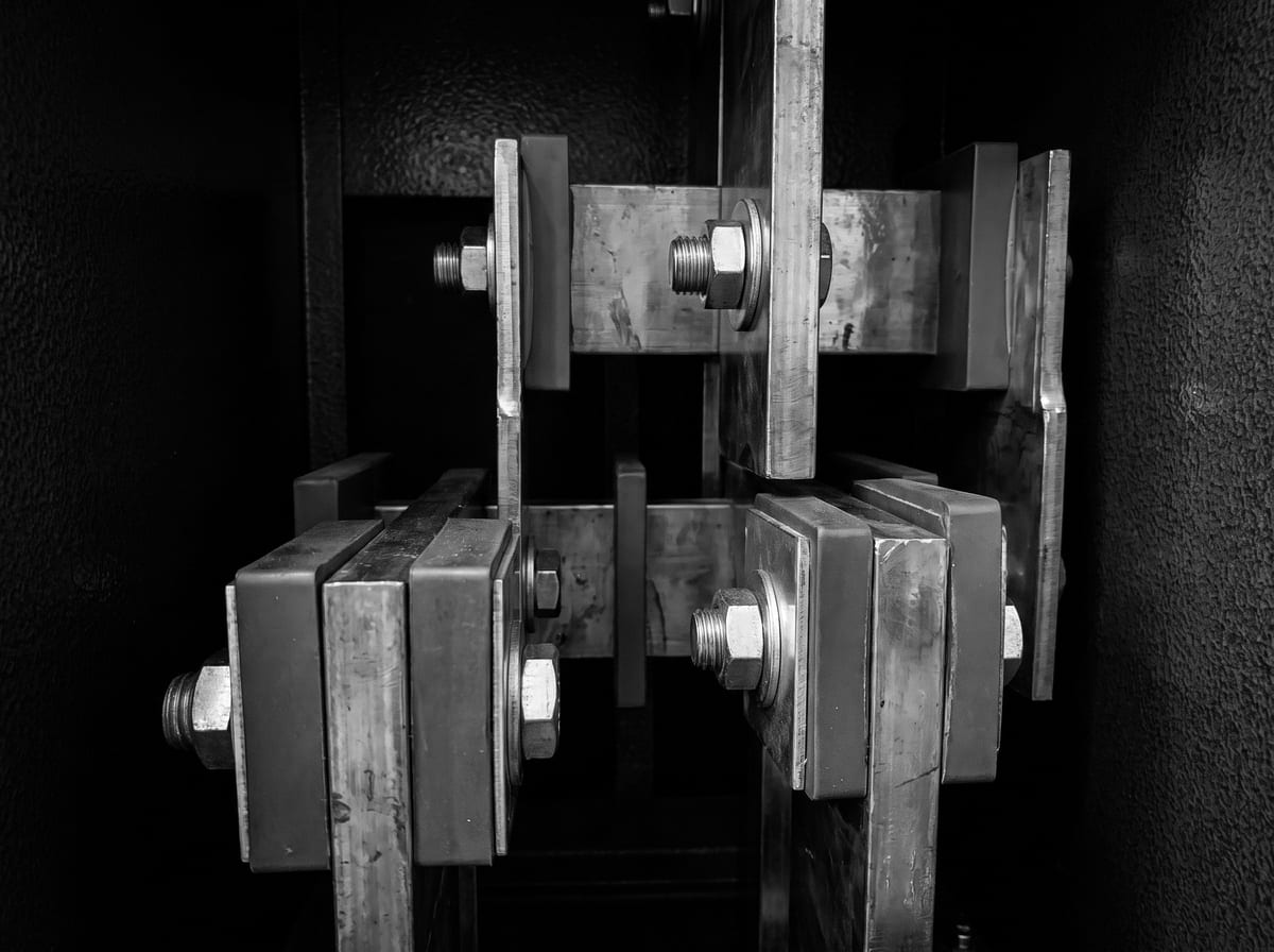 Bolted busbar joints inside a main switchboard chamber